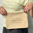 Pochette  "je t'emm*** !"  BEIGE