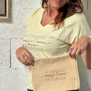 Pochette  "je t'emm*** !"  BEIGE