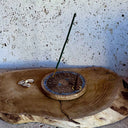 Porte-encens oeil en sodalite et bois de manguier