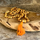 Mala aromatique Palo Santo avec perle Guru + noeuds - 0.9 cm - Mineralshop ,outil hindouiste bouddhiste ,protection méditation