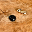 PENDENTIF PIERRE ROULEE TOURMALINE NOIRE, la pierre de la protection - Mineralshop ,pierre d'ancrage ,bijoux ,