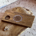 Autel en manguier, Mandala et Quartz rose