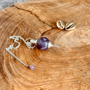 Pendule Améthyste polie et métal - Mineralshop aromathérapie, phytothérapie, radionique, homéopathie, thérapie avec des huiles essentielles et des lectures de cartes. radiésthésie, radiésthésiste