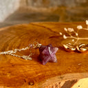 Pendule Amethyste Merkaba 8 pointes - Mineralshop aromathérapie, radionique, homéopathie, thérapie avec des huiles essentielles et des lectures de cartes. radiesthésie 