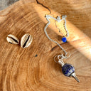 Pendule Lapis lazulli polie et métal - Mineralshop,aromathérapie, phytothérapie, radionique, homéopathie, thérapie avec des huiles essentielles et des lectures de cartes.