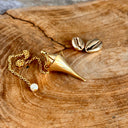 Pendule en laiton plaqué or, 20g - Mineralshop radiésthésie ,divination, radiésthésiste, énergétique