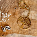 Porte-clé, arbre de vie, dorée, or