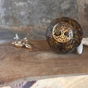 Sphère Orgonite Oeil du Tigre Arbre de Vie, la défense - Mineralshop décoration, protection, géométrie sacrée , 