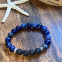 BRACELET boule 10 MM homme Sodalite et Lave