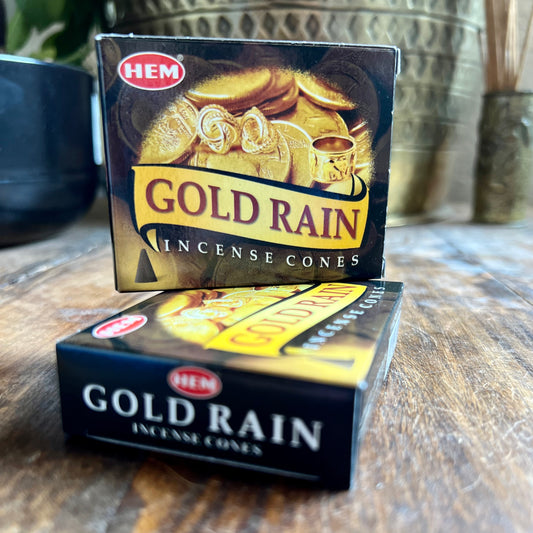 Encens HEM Cônes Gold Rain