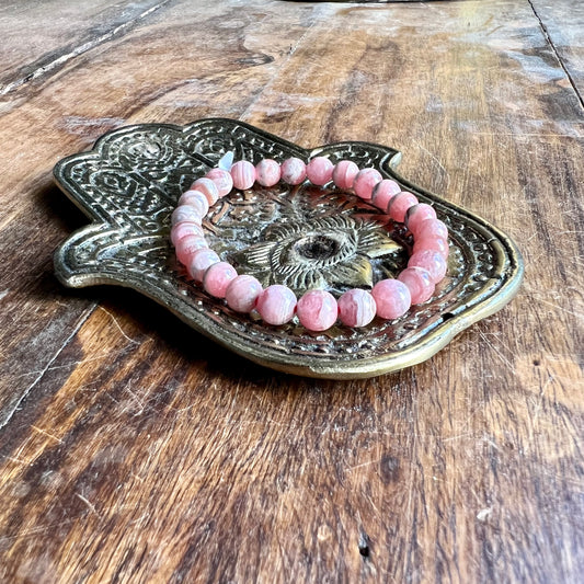 Bracelet boule 08mm RHODOCHROSITE AA, le dépassement de soi